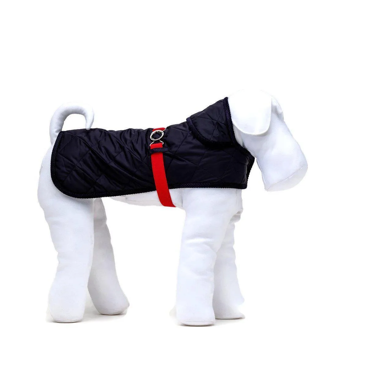 Dog Raincoat Blue And Red Quilt