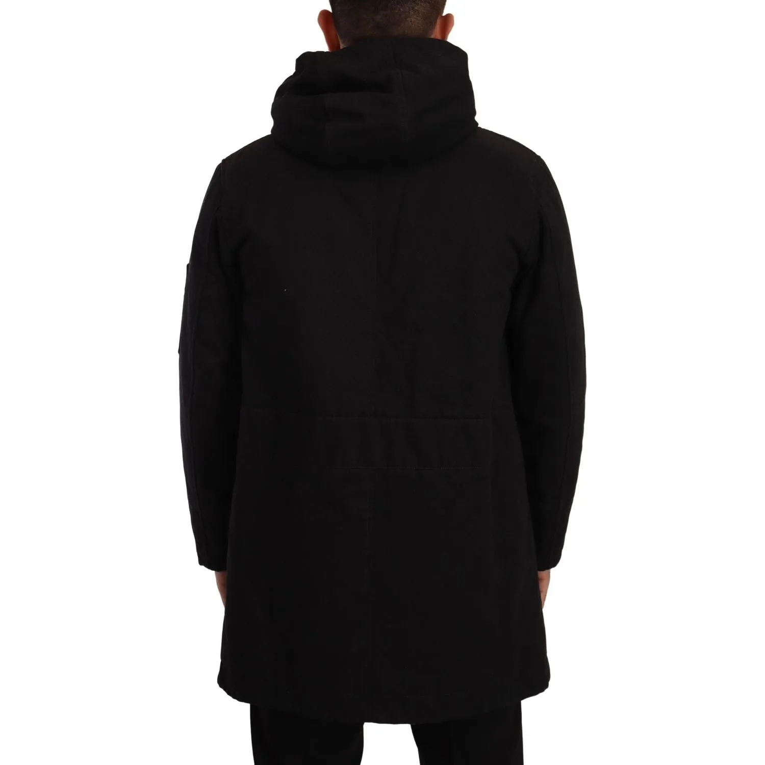 Dolce & Gabbana Elegant Black Parka Hooded Jacket