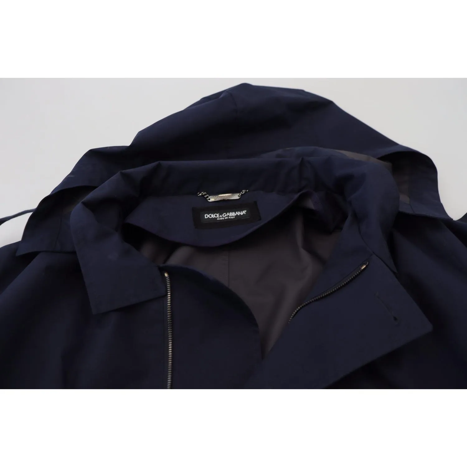 Dolce & Gabbana Elegant Double-Breasted Blue Parka Jacket