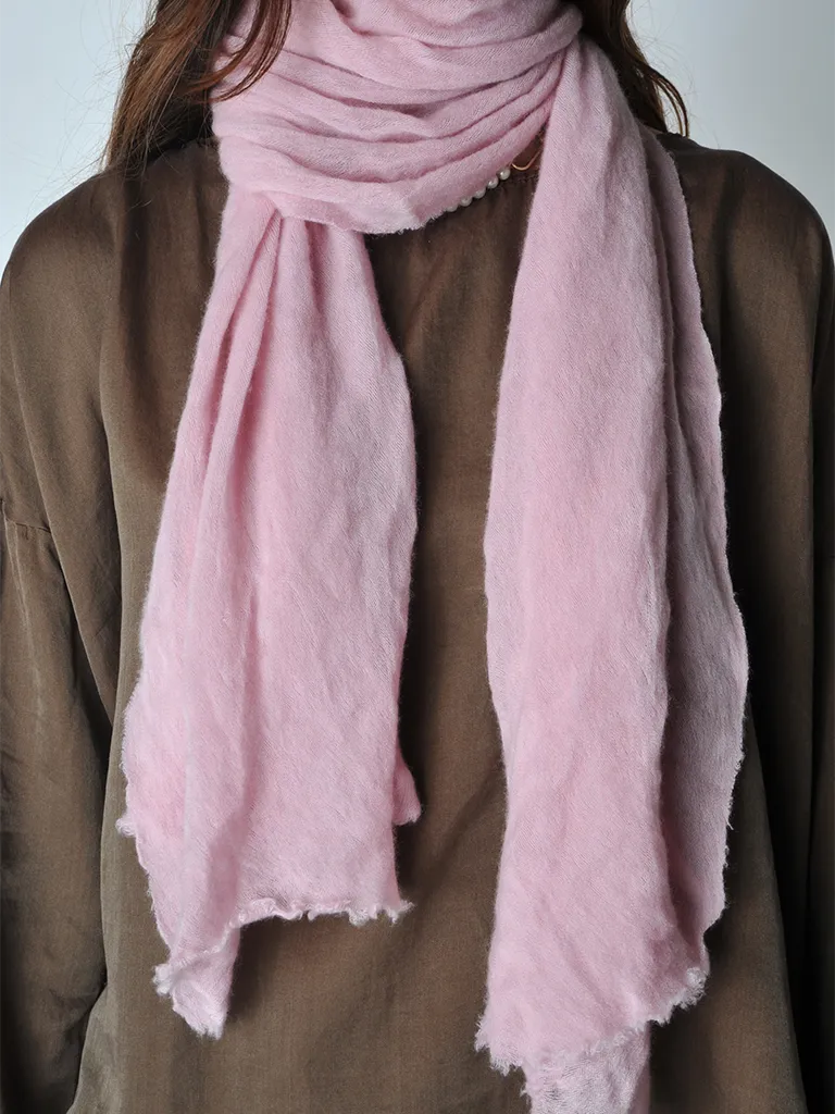 Dusty Pink Melange Knit Scarf