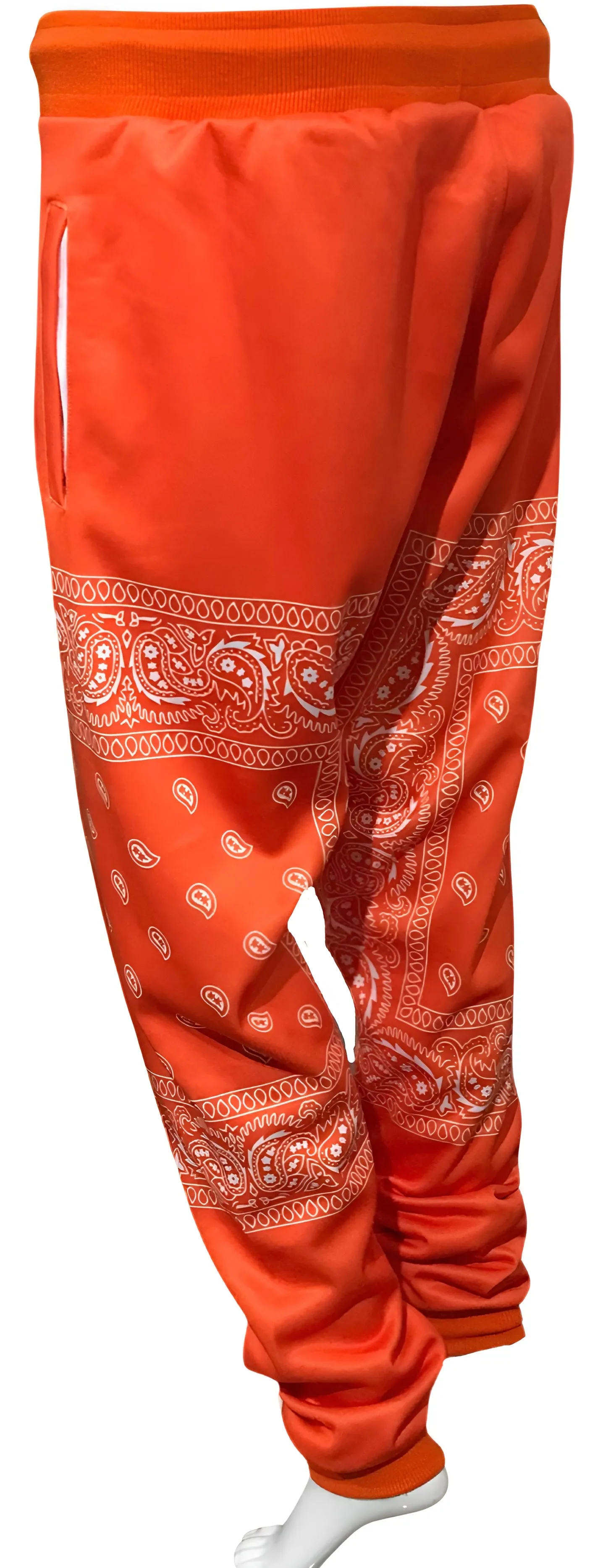 ^ECM^ ~ORANGE BANDANA~ JOGGER SWEATPANTS (FLEECY SOFT LINED)