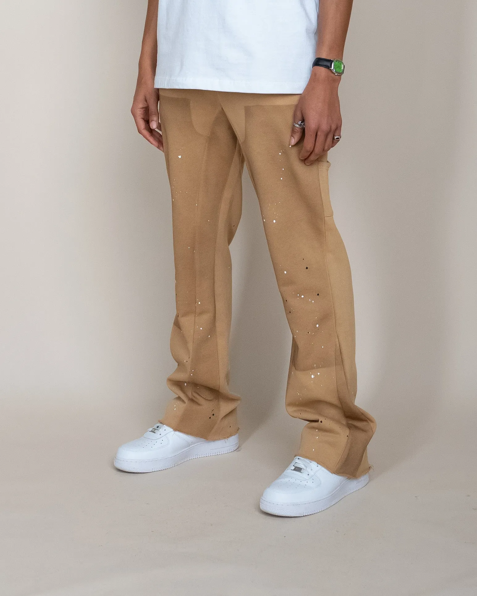 EPTM FRENCH TERRY CARPENTER PANTS - KHAKI