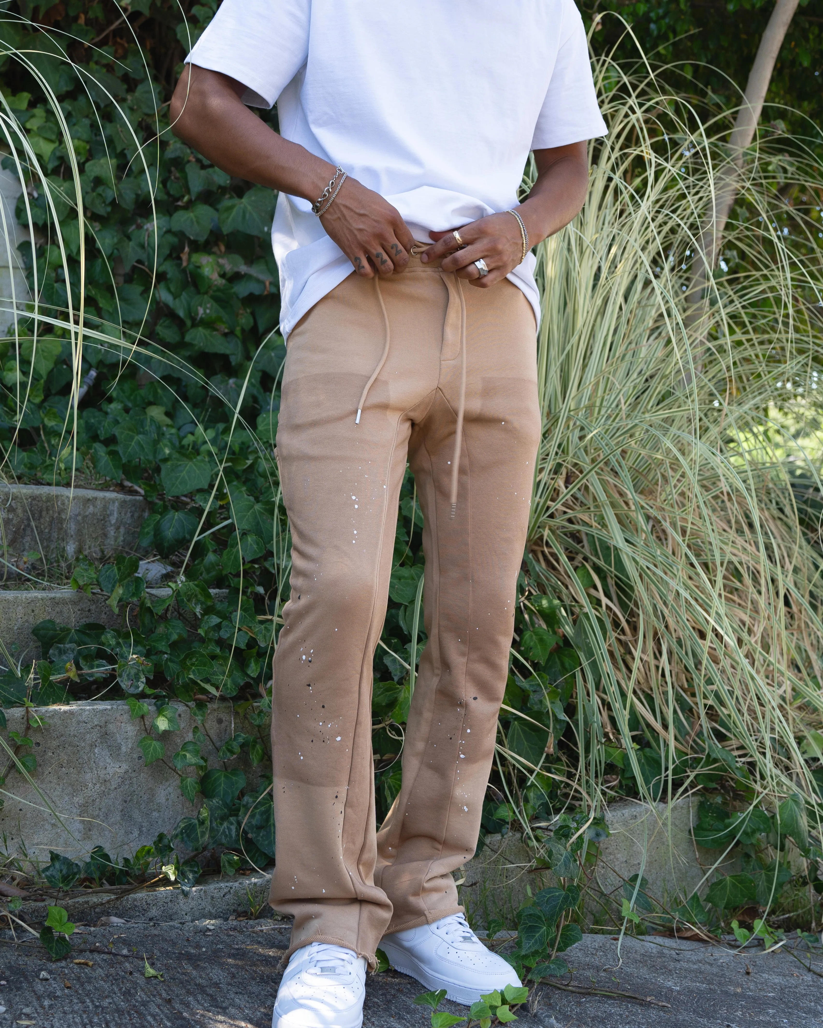 EPTM FRENCH TERRY CARPENTER PANTS - KHAKI