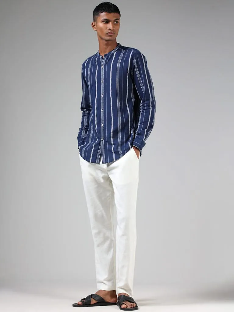 ETA Blue Striped Resort-Fit Shirt