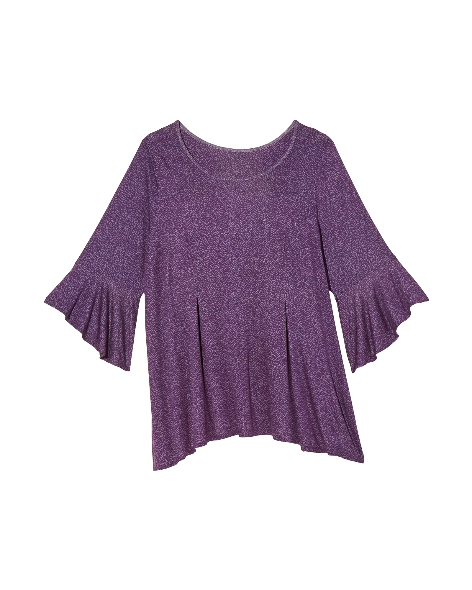 Evelyn 3/4 Flared Sleeve Top | Purple / Lilac