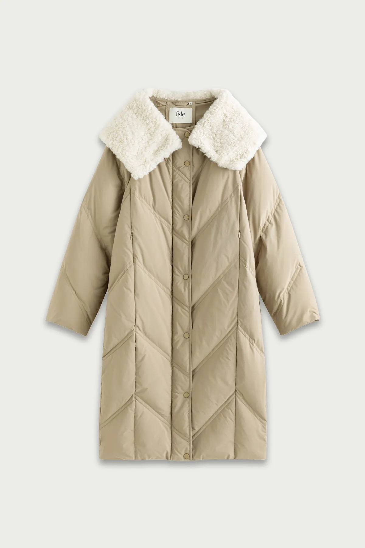 Fansilanen | Pierrette Khaki Panel Down Coat