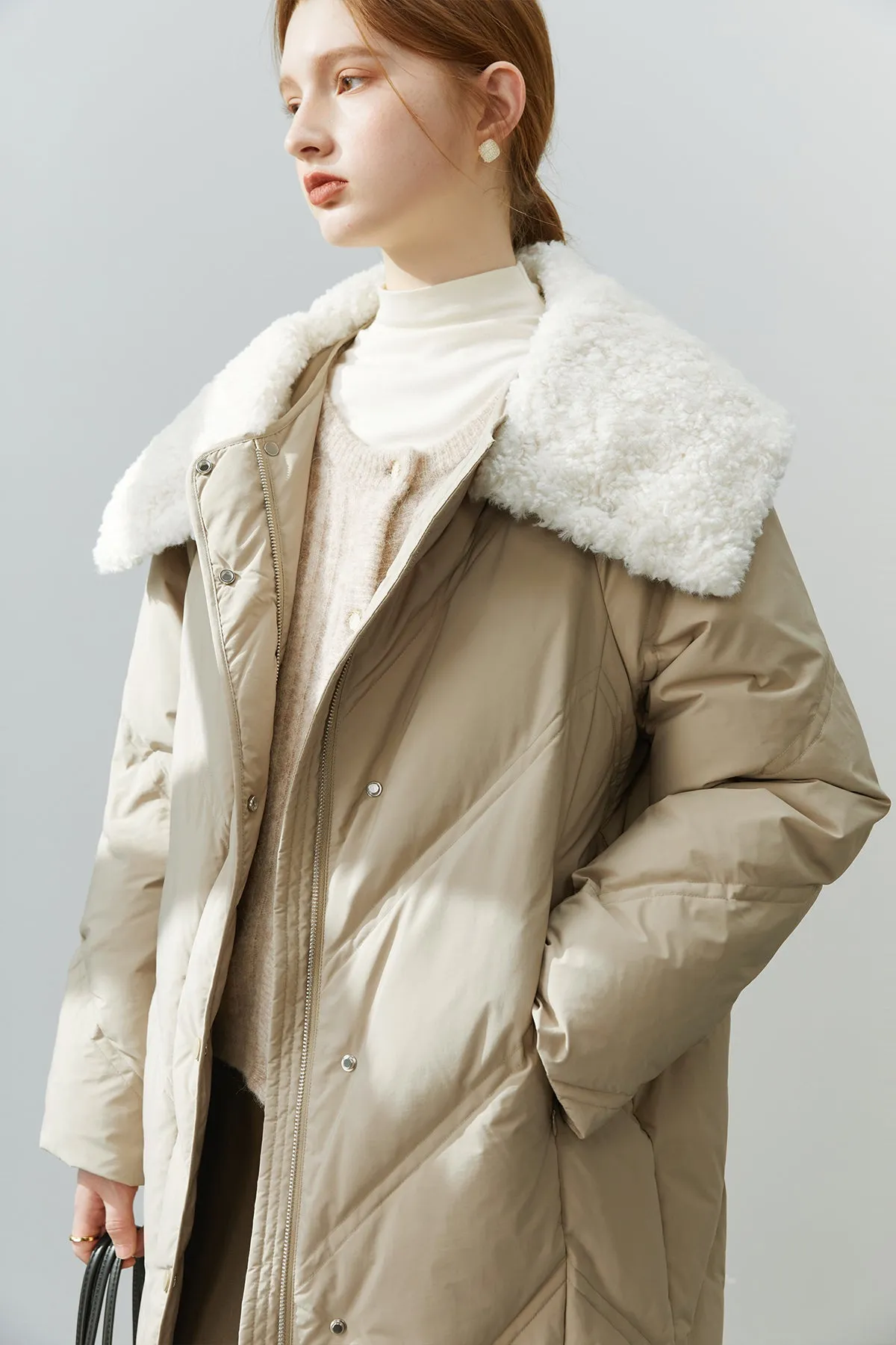 Fansilanen | Pierrette Khaki Panel Down Coat