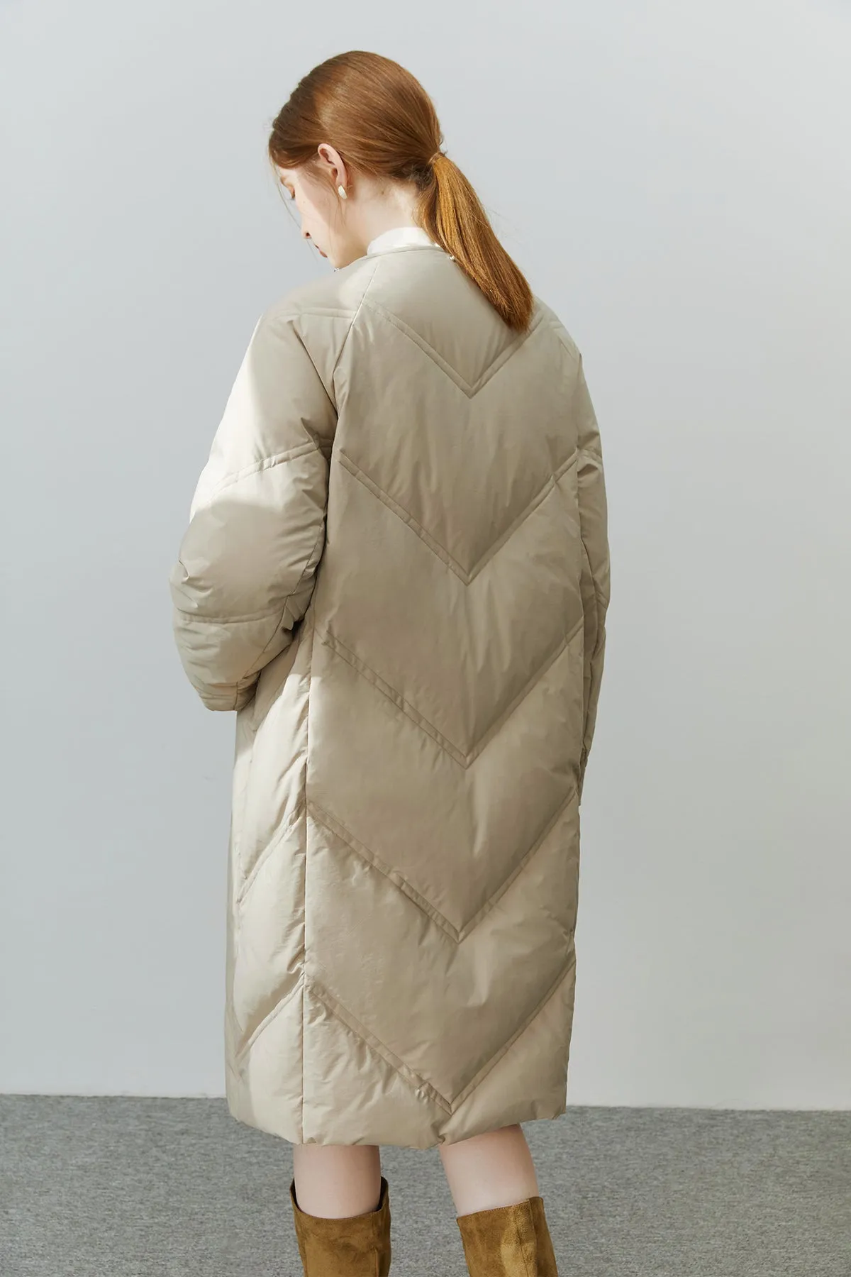 Fansilanen | Pierrette Khaki Panel Down Coat