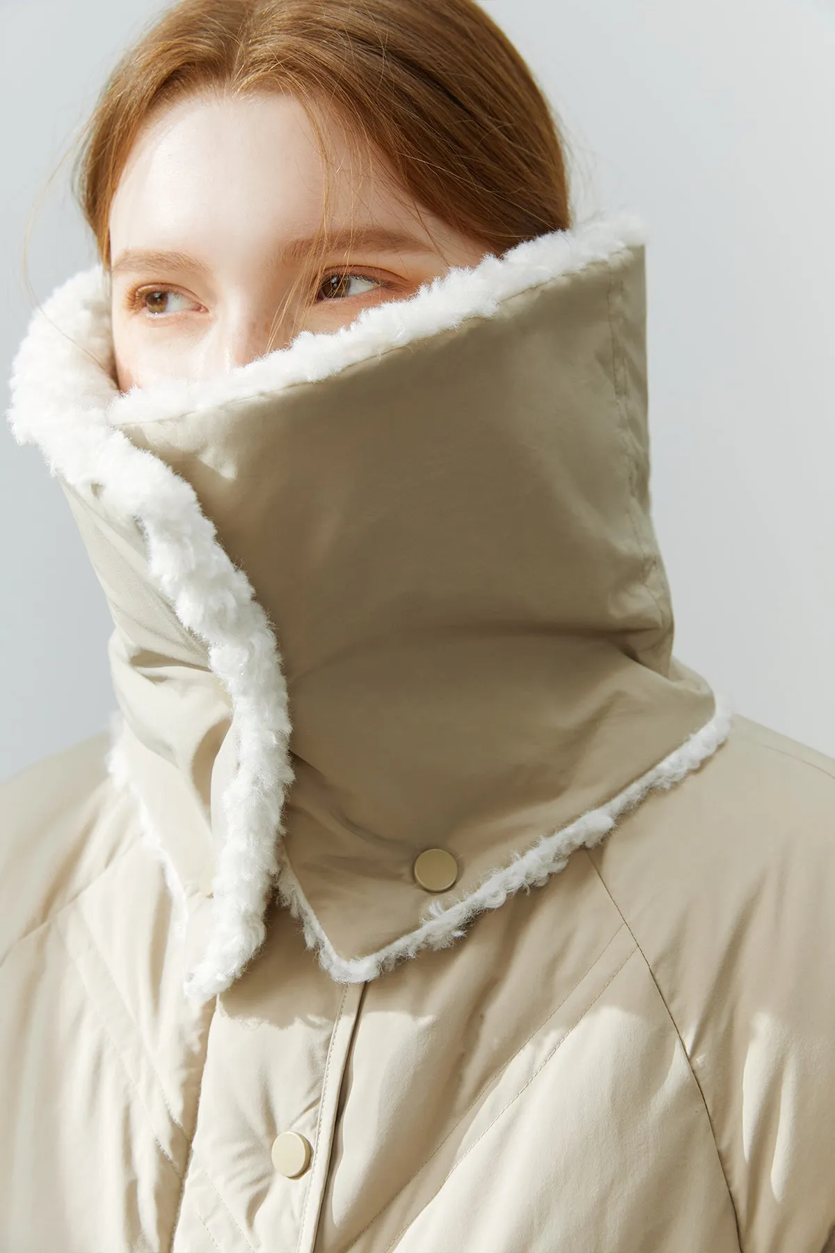 Fansilanen | Pierrette Khaki Panel Down Coat