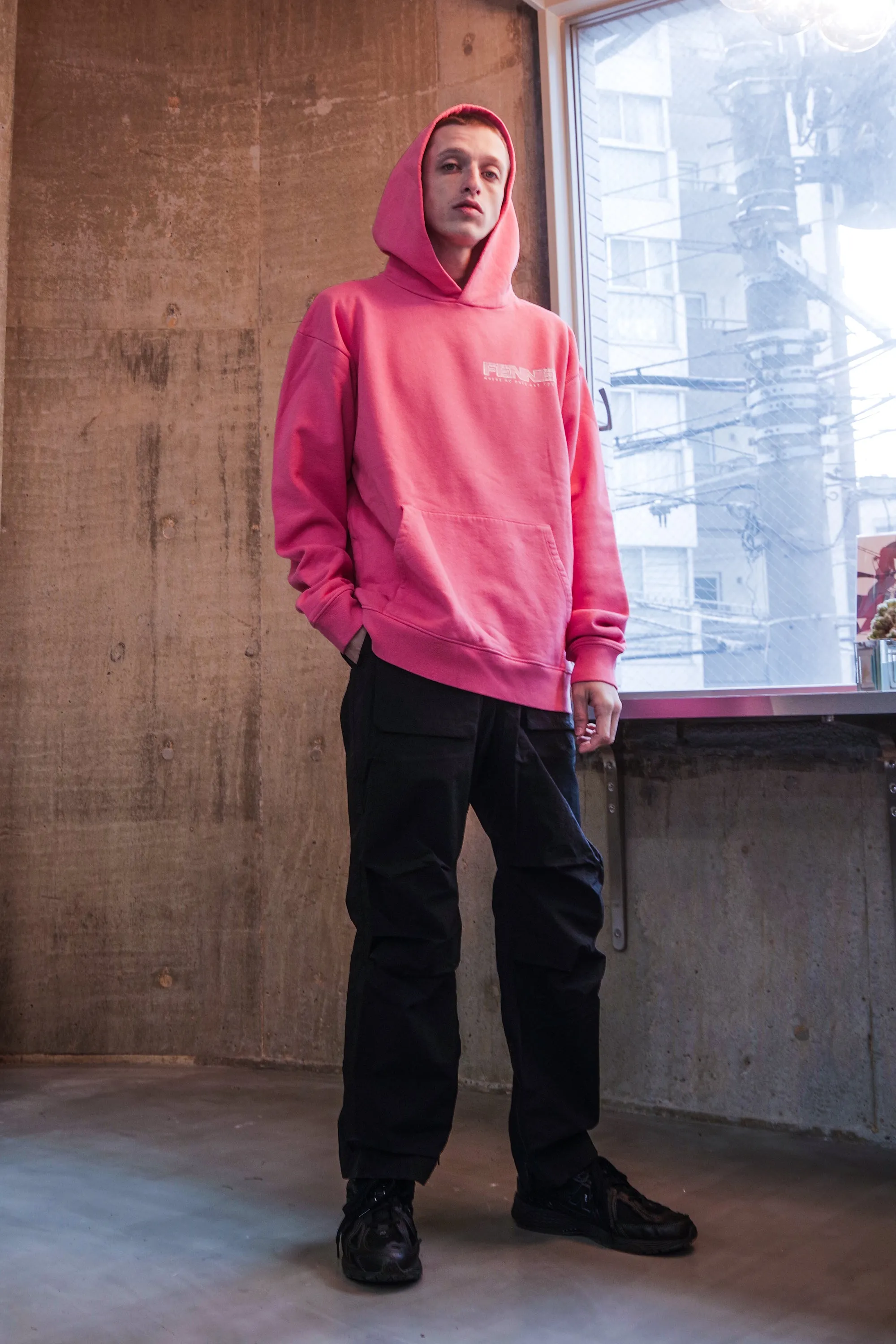 FENNEL × ECOCYCLE® BASIC LOGO PARKA/ELECTRIC PINK