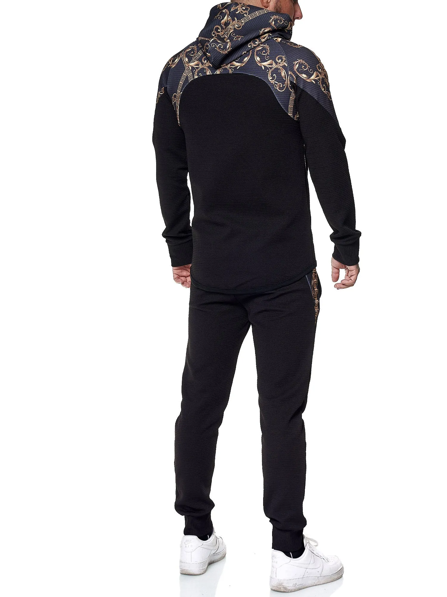 Flaki Hoodie TrackSuit - Black X68A