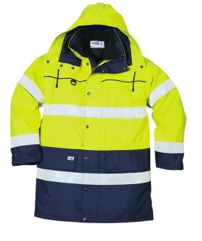 Fristads Bt-467 Polydex® Lined Parka  Yellow Navy