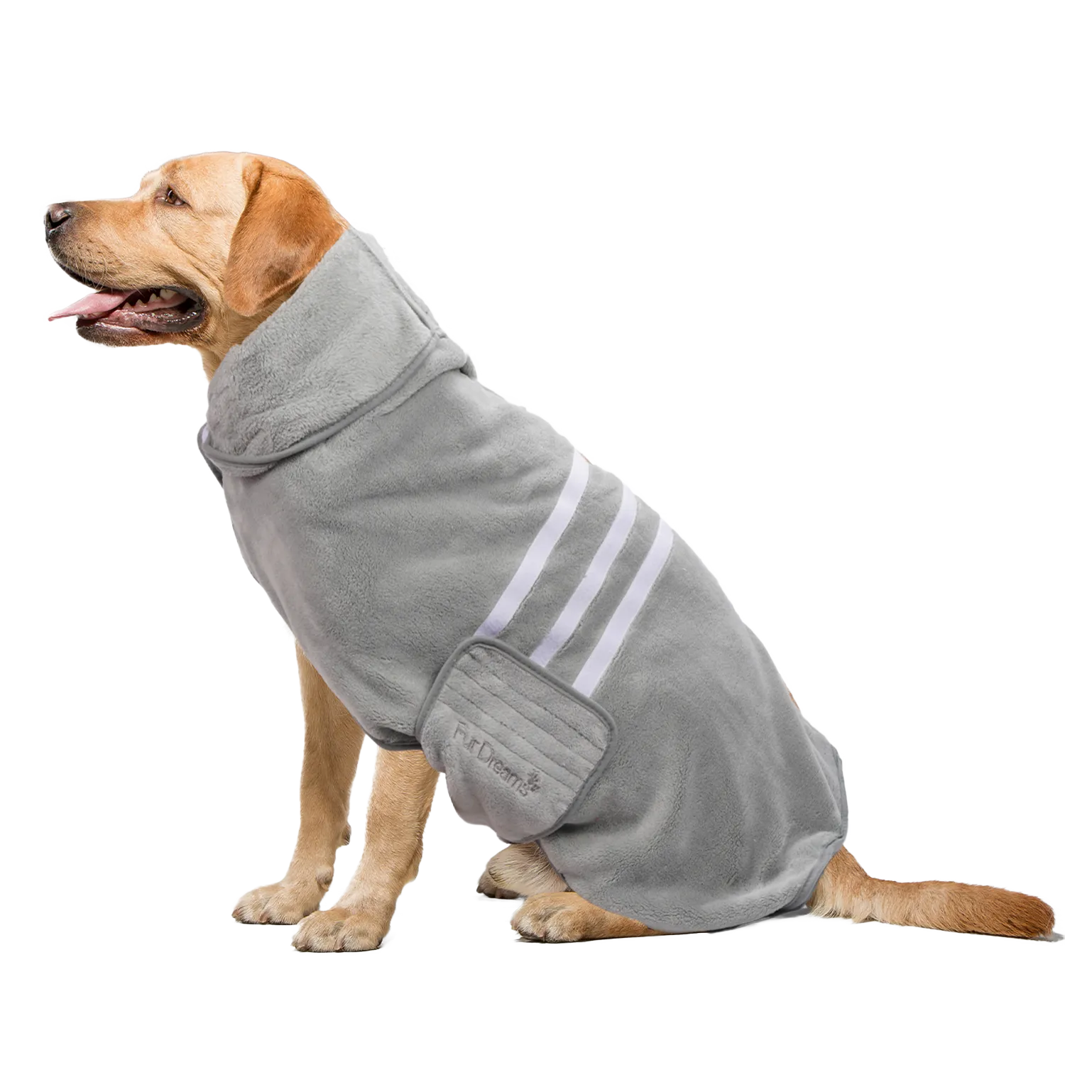 FurDreams Dog Robe - Super Absorbent & Quick-Drying Pet Towel - Soft Cozy Fabric for Comfortable Fit - Versatile Use for Home & On-The-Go Dog Bathrobe for Easy Grooming & Drying