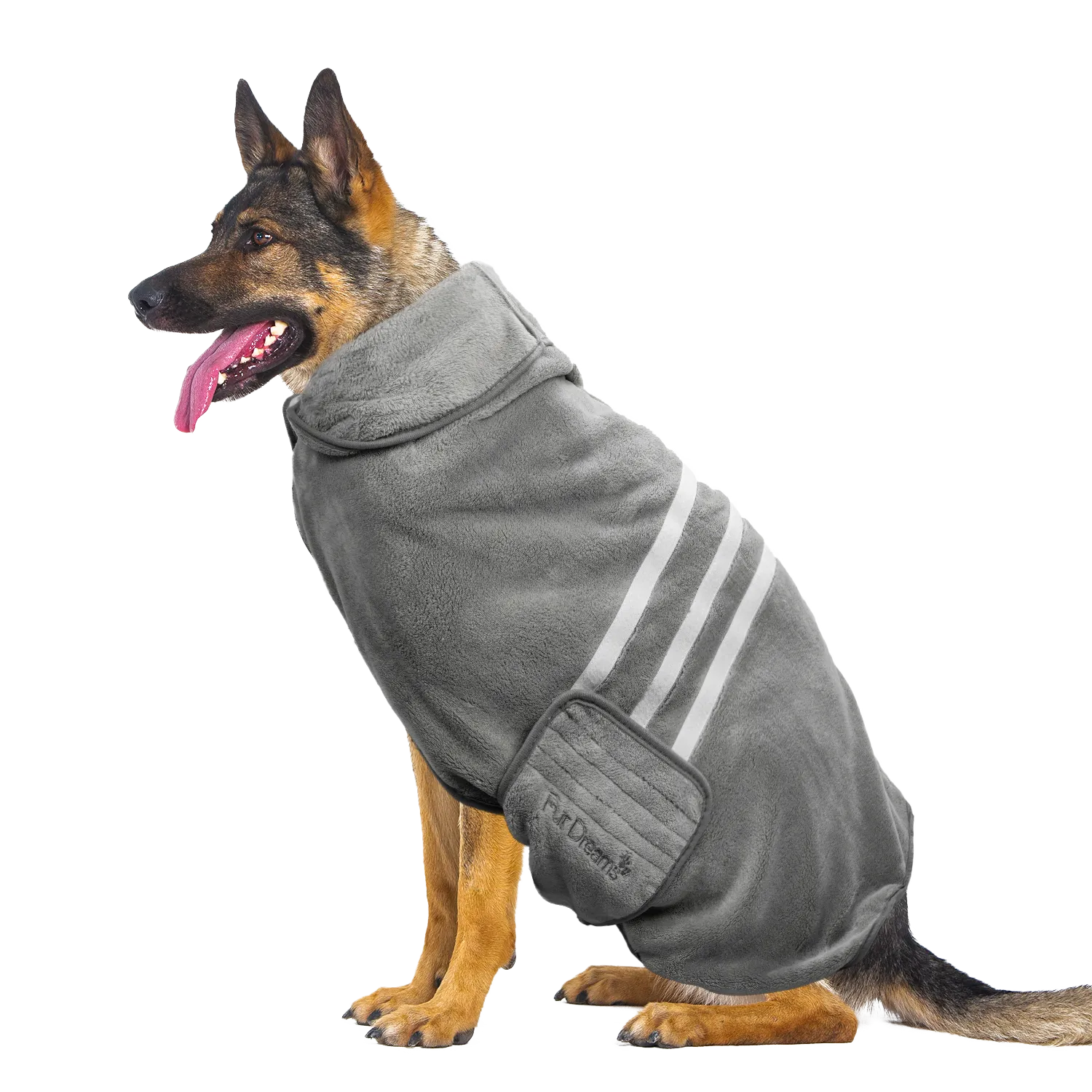 FurDreams Dog Robe - Super Absorbent & Quick-Drying Pet Towel - Soft Cozy Fabric for Comfortable Fit - Versatile Use for Home & On-The-Go Dog Bathrobe for Easy Grooming & Drying