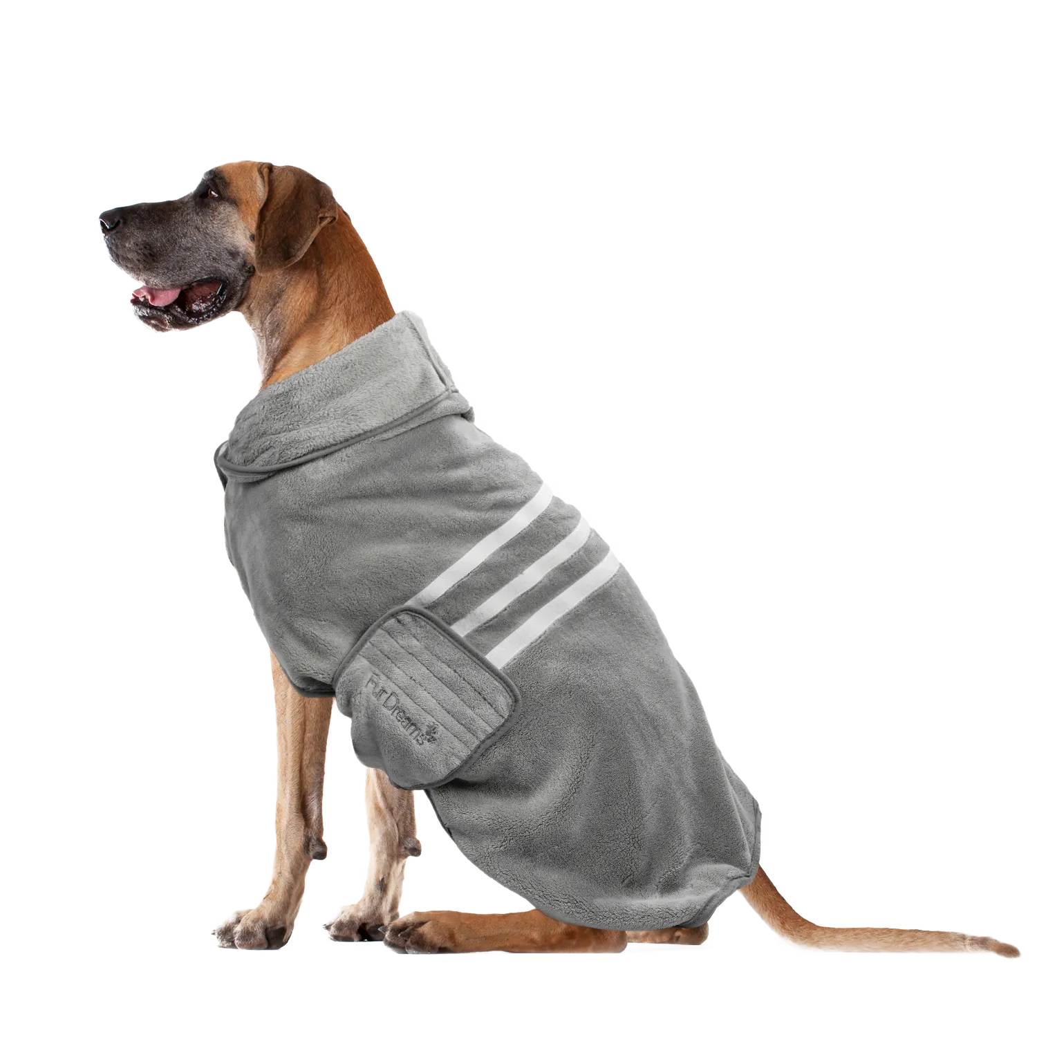 FurDreams Dog Robe - Super Absorbent & Quick-Drying Pet Towel - Soft Cozy Fabric for Comfortable Fit - Versatile Use for Home & On-The-Go Dog Bathrobe for Easy Grooming & Drying