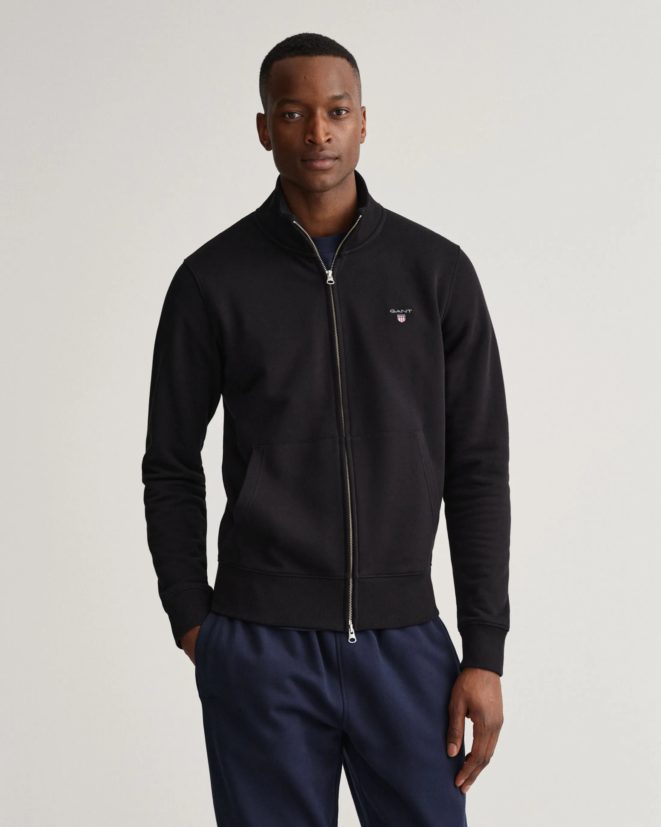 GANT - Full Zip  Sweat Cardigan, Evening Blue