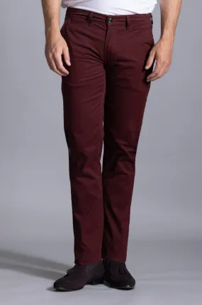 Hastin Brushed Cotton Chino: Wine