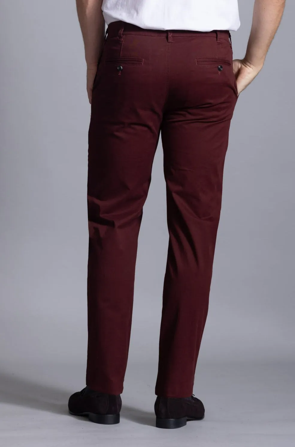 Hastin Brushed Cotton Chino: Wine