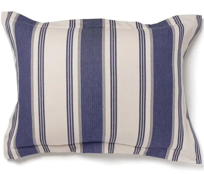 Hatteras Stripe Denim Blue Rustic Bedding Collection