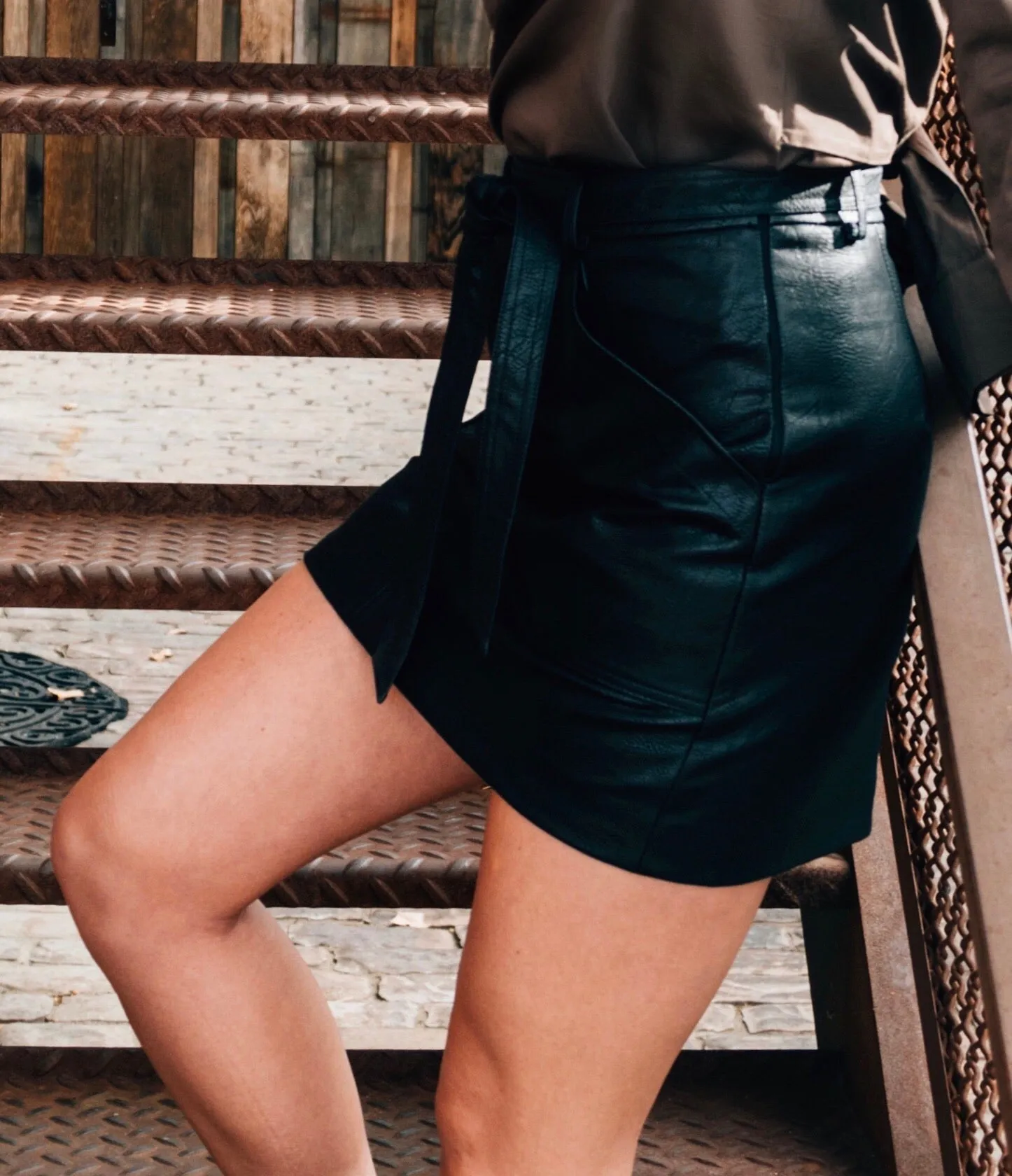 Josie Leather Mini Skirt