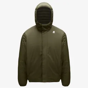 Jukes Thermo Light Double - Reversible Men Hooded Jacket in Green Blackish