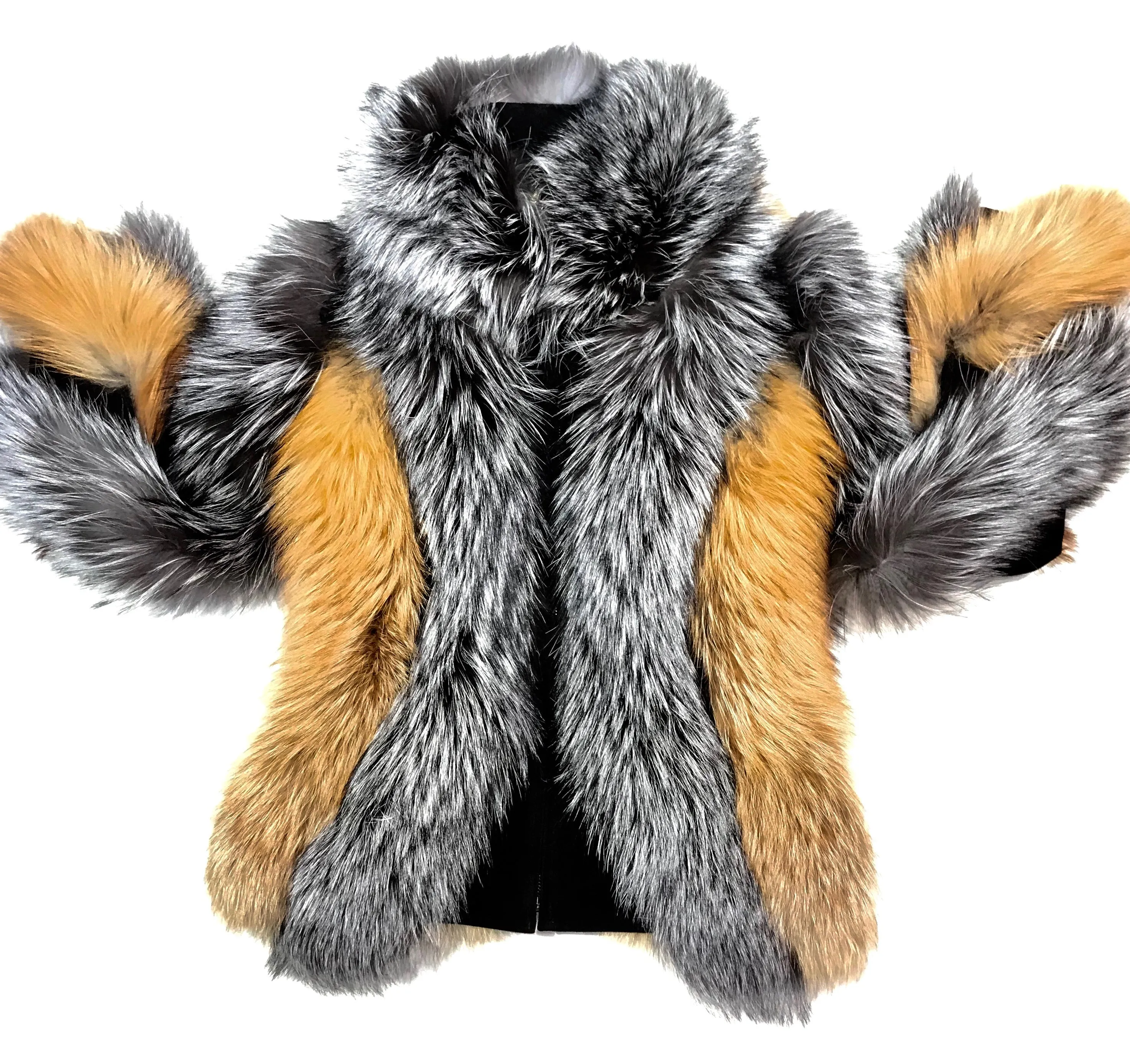 Kashani Ladies Two Tone Fox Fur Coat