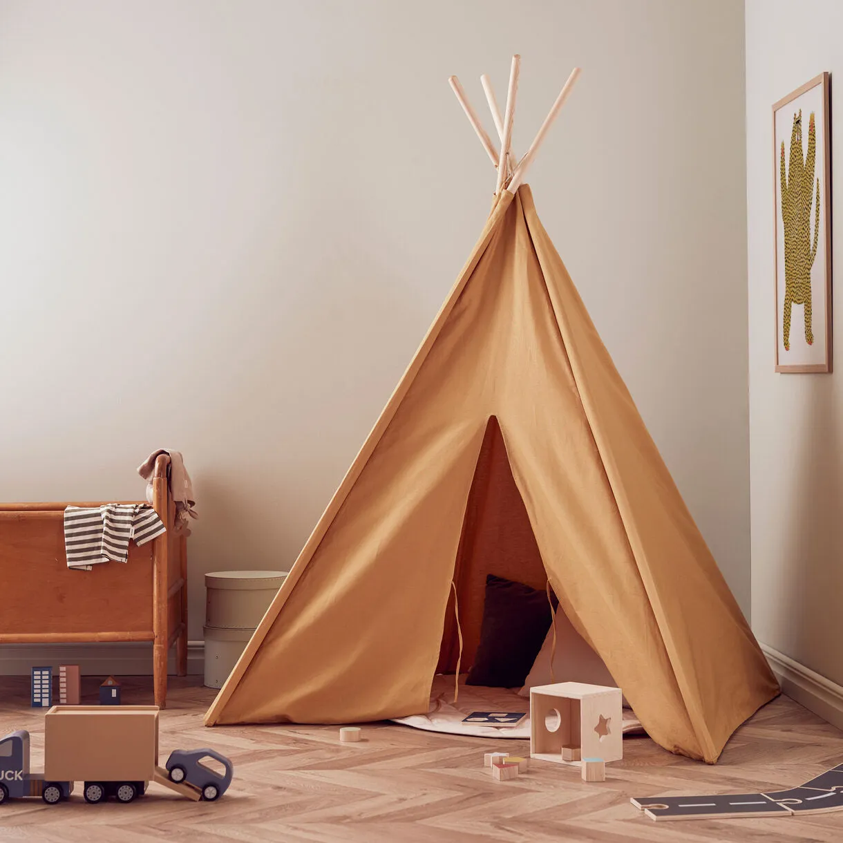 Kids Concept, Tipi Tent Mustard Yellow