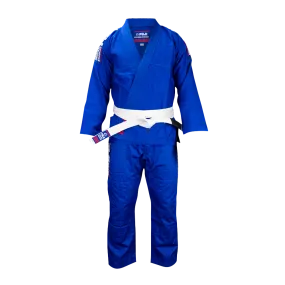 Kimono Brazilian Jiu Jitsu FUJI Baseline - Albastru (Centura Alba Inclusa)