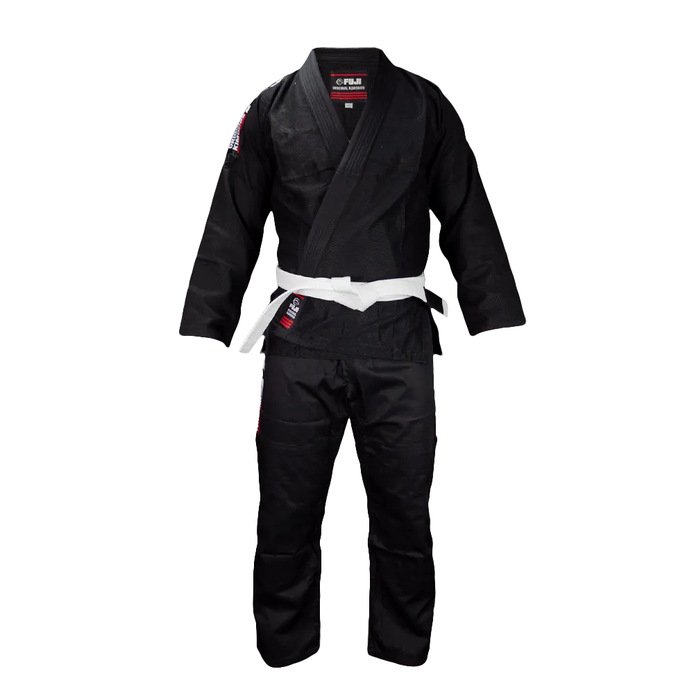 Kimono Brazilian Jiu Jitsu FUJI Baseline BJJ Gi - Negru (Centura alba inclusa)