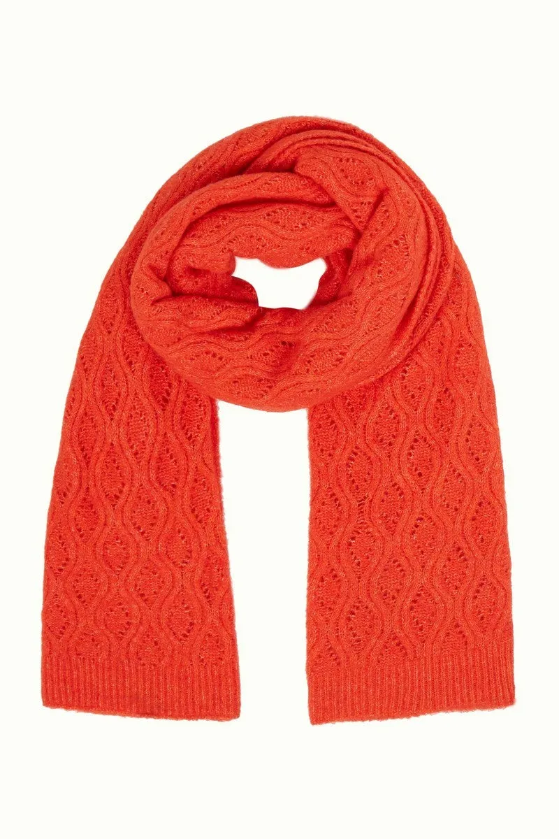 King Louie Scarf Ajour Borgo Spicy Orange