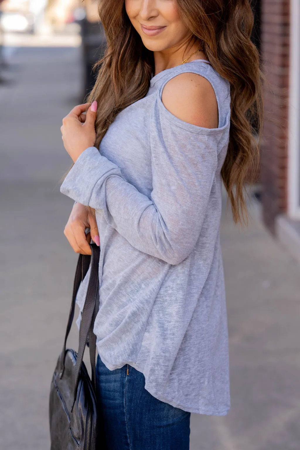 Knot Front Cold Shoulder Tee