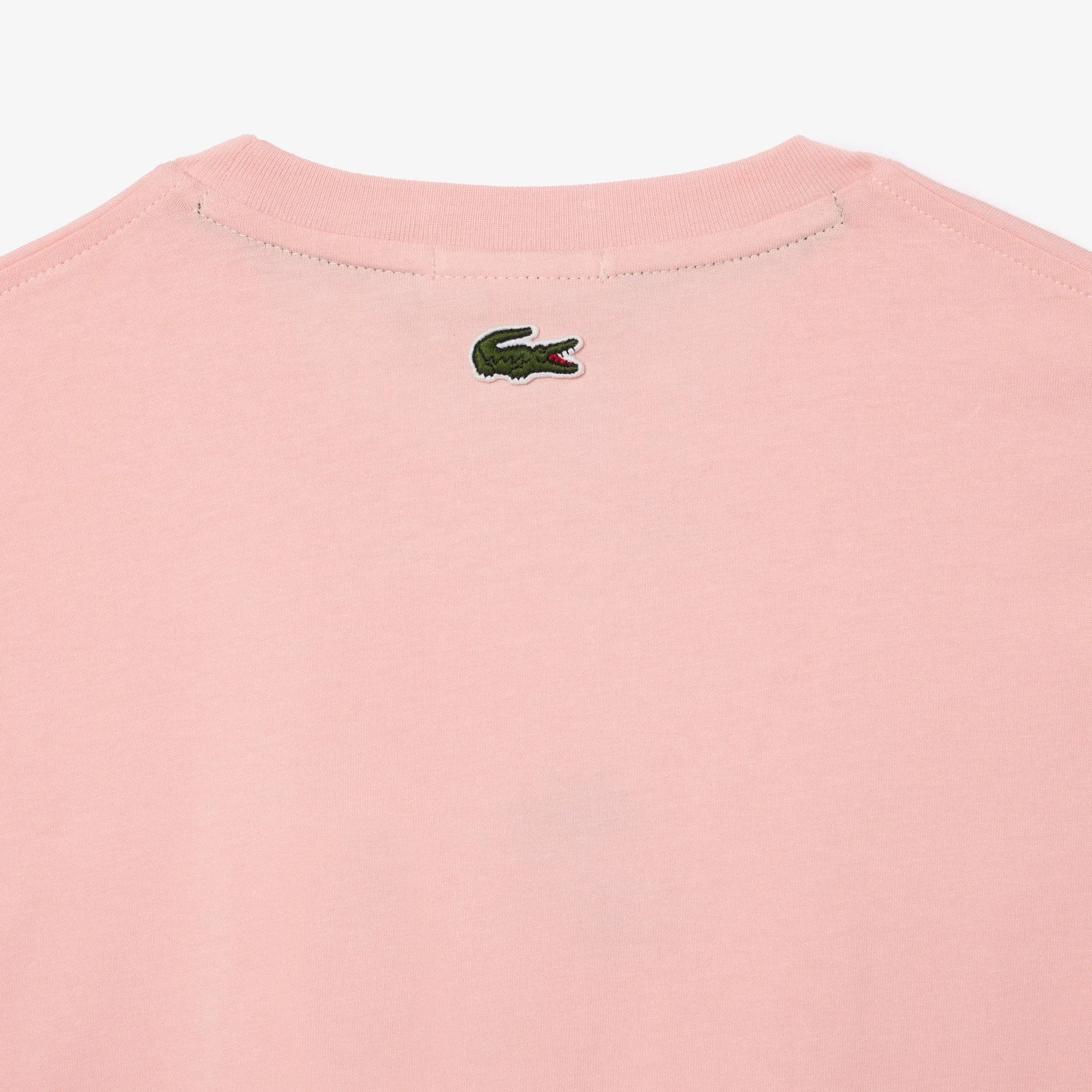 Lacoste Unisex Regular Fit Cotton Jersey Branded T-Shirt Waterlily Pink TH1147 KF9