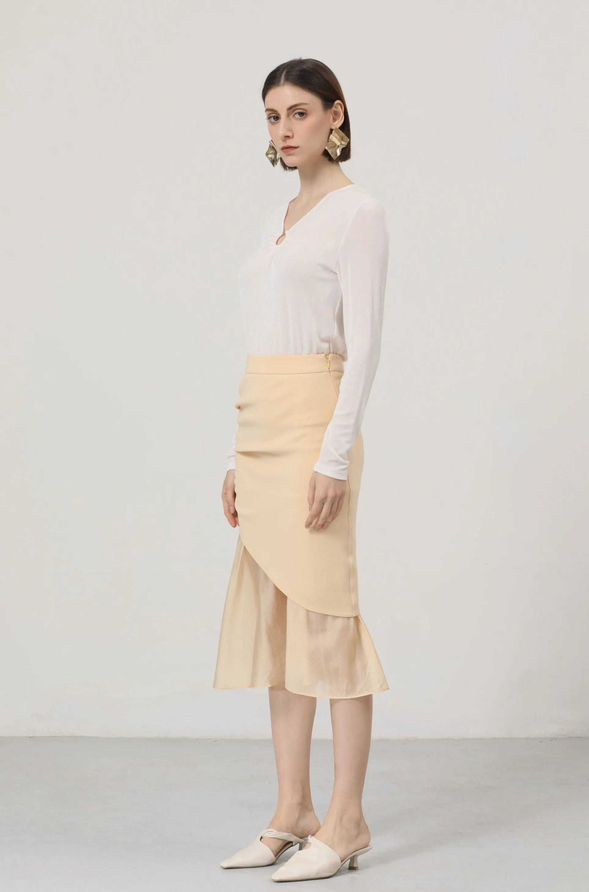 LINDONG | Mira Side Gathered Skirt