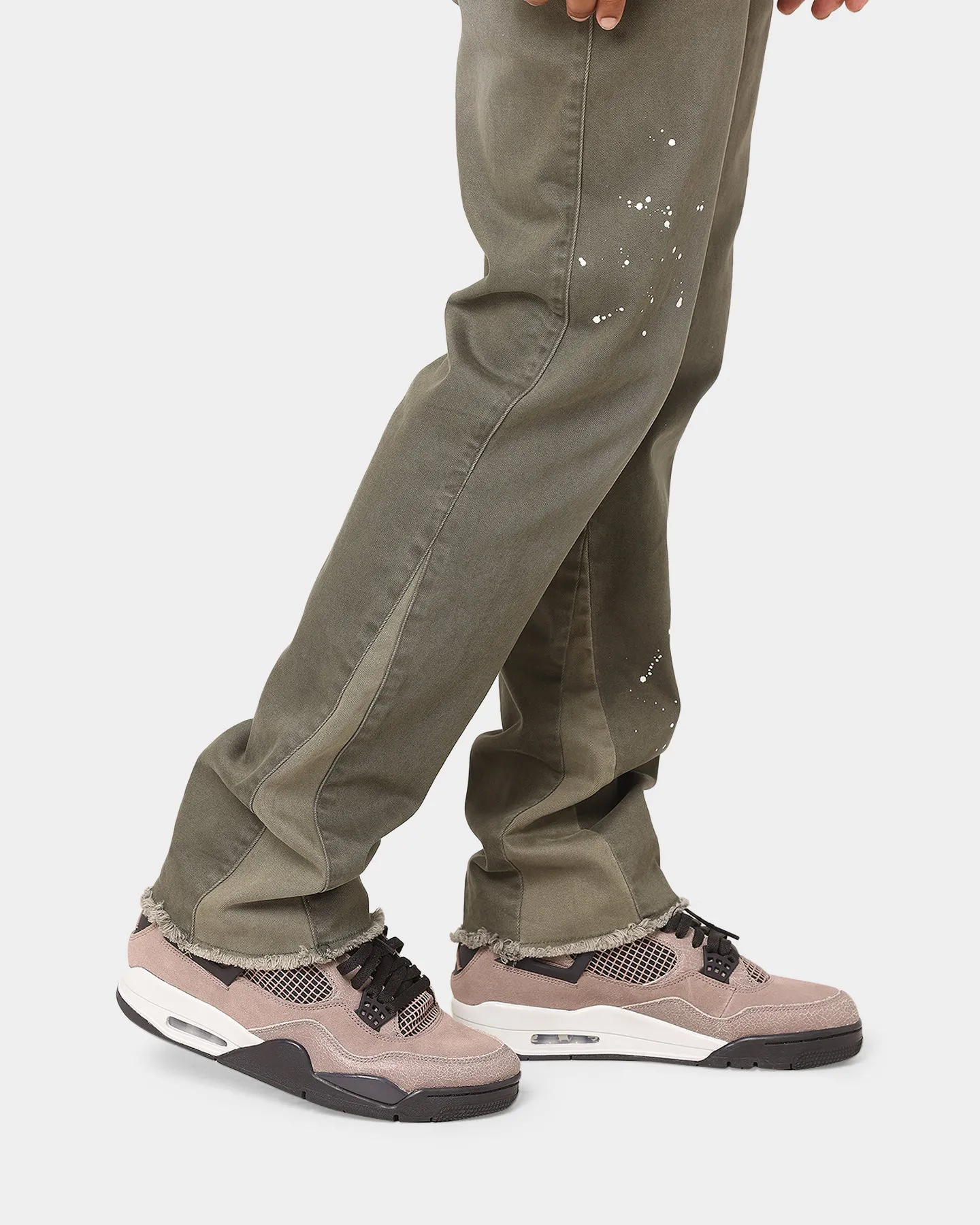 Loiter Demolition Flare Jeans Khaki