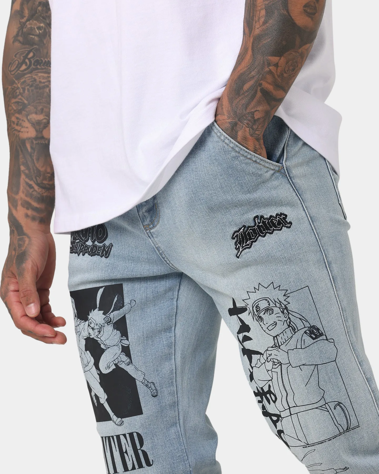 Loiter X Naruto Shippuden Jeans Vintage Blue