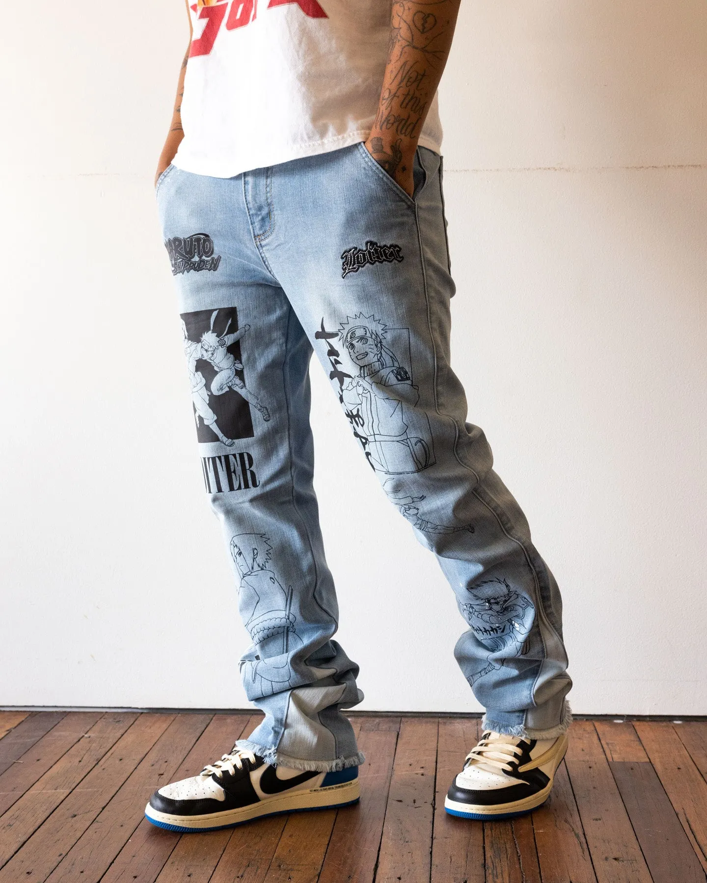 Loiter X Naruto Shippuden Jeans Vintage Blue