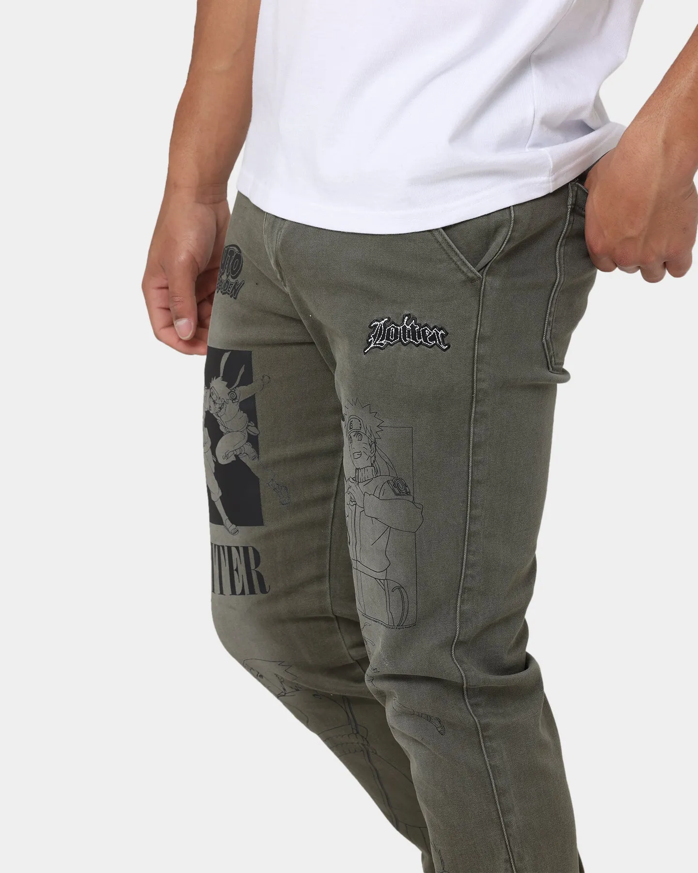 Loiter X Naruto Shippuden Jeans Vintage Khaki