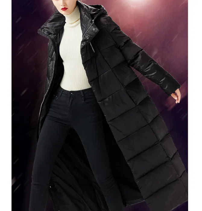 Long Hooded Women Loose Winter Jacket Winter Women Down Coat BC1008