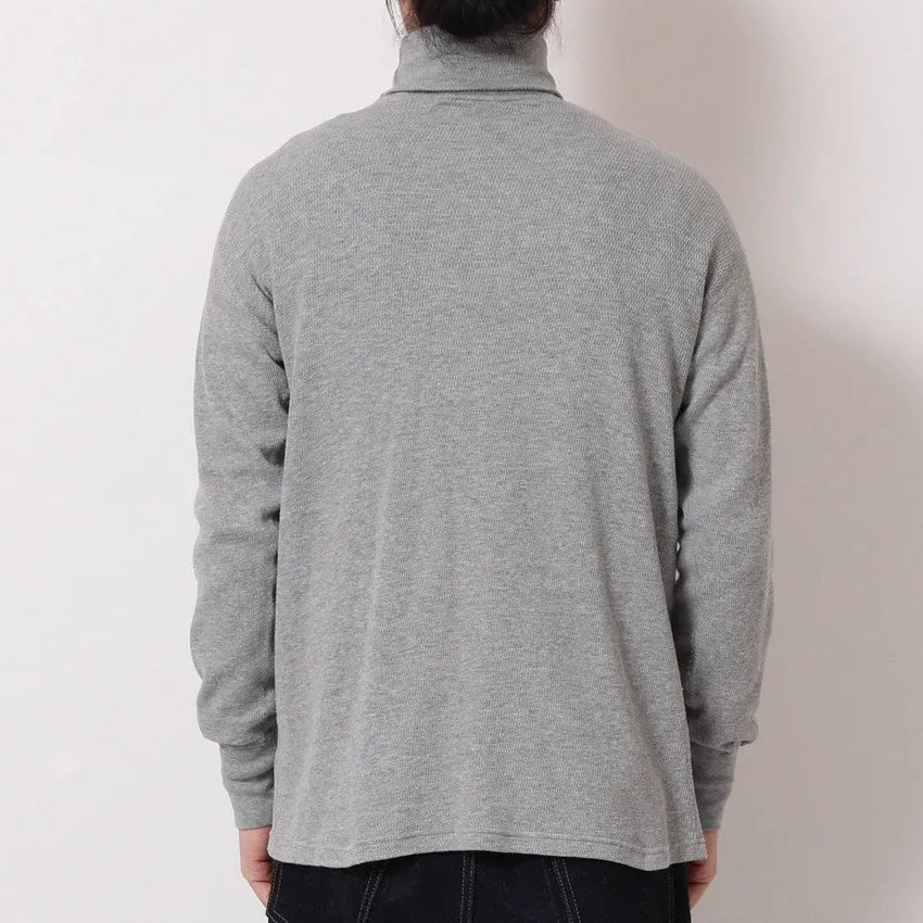 lot.54005 THERMAL TURTLENECK TEE<NAVY>