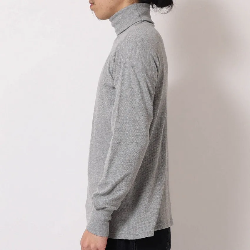 lot.54005 THERMAL TURTLENECK TEE<NAVY>