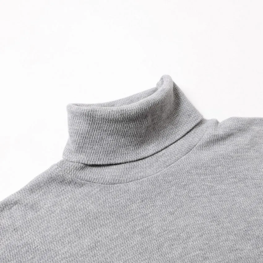 lot.54005 THERMAL TURTLENECK TEE<NAVY>