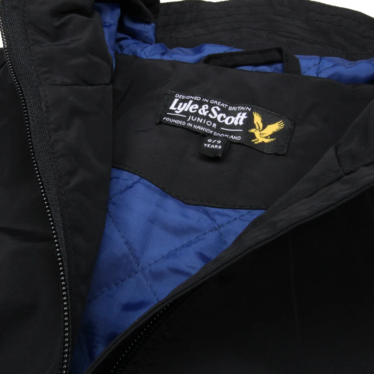 Lyle & Scott Junior Hooded Padded Black Jacket