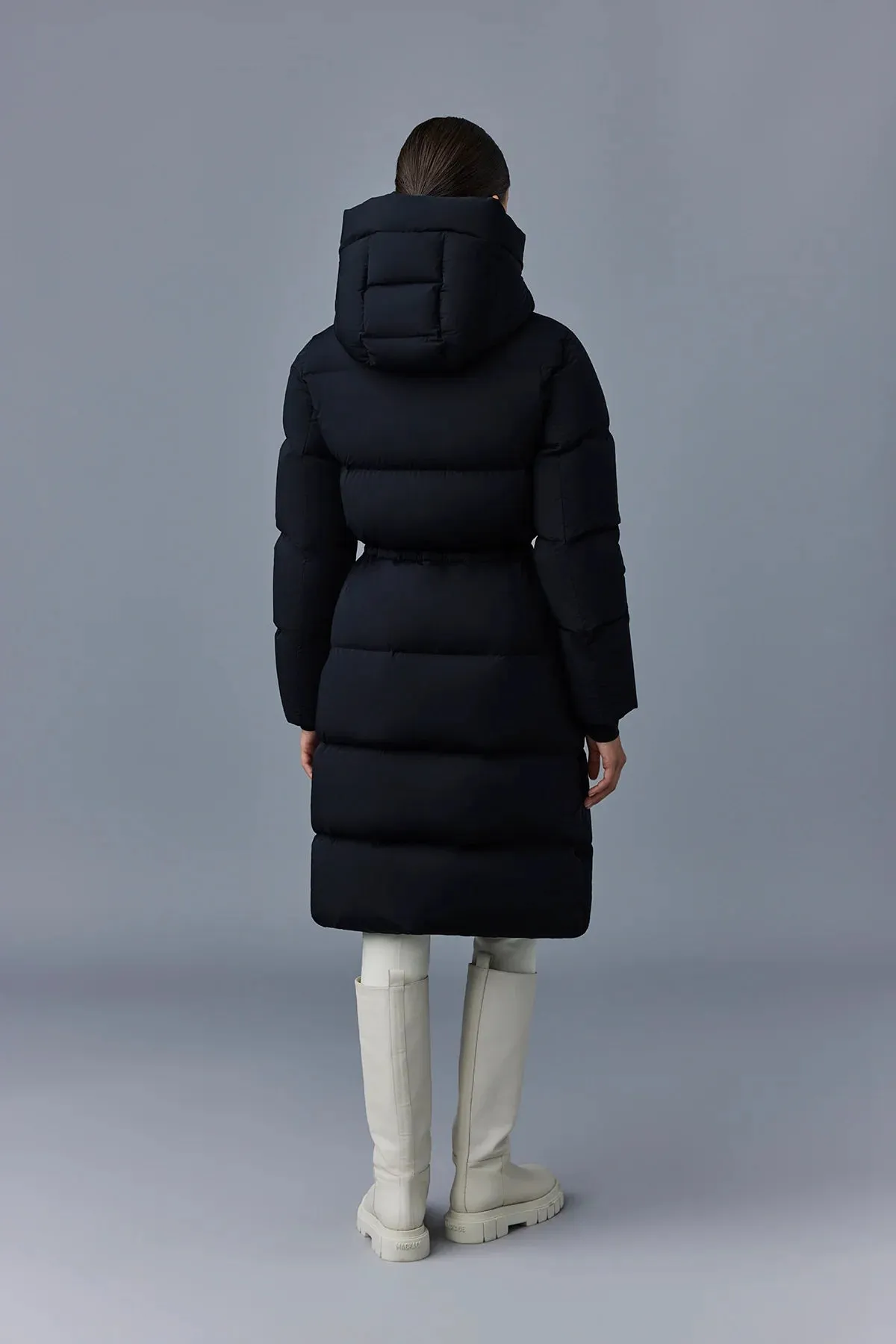 MACKAGE ISHANI-CITY - Long Down Quilted Coat With Hood