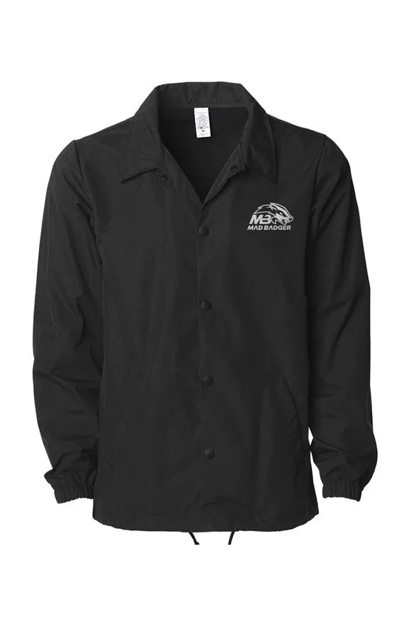 MadBadger-MB Black On Black Coaches Jacket coat