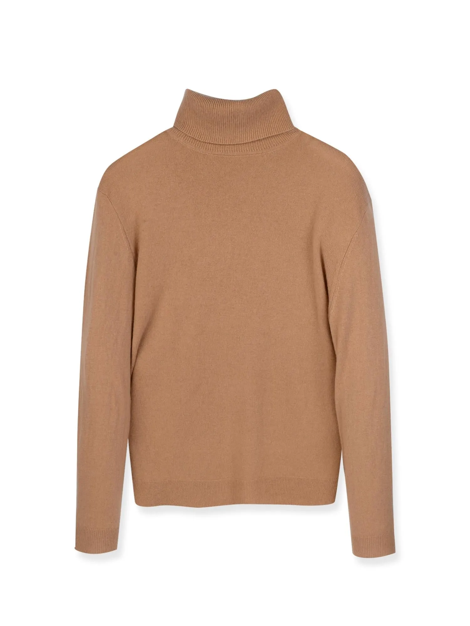 Men Turtleneck Sweater_Camel