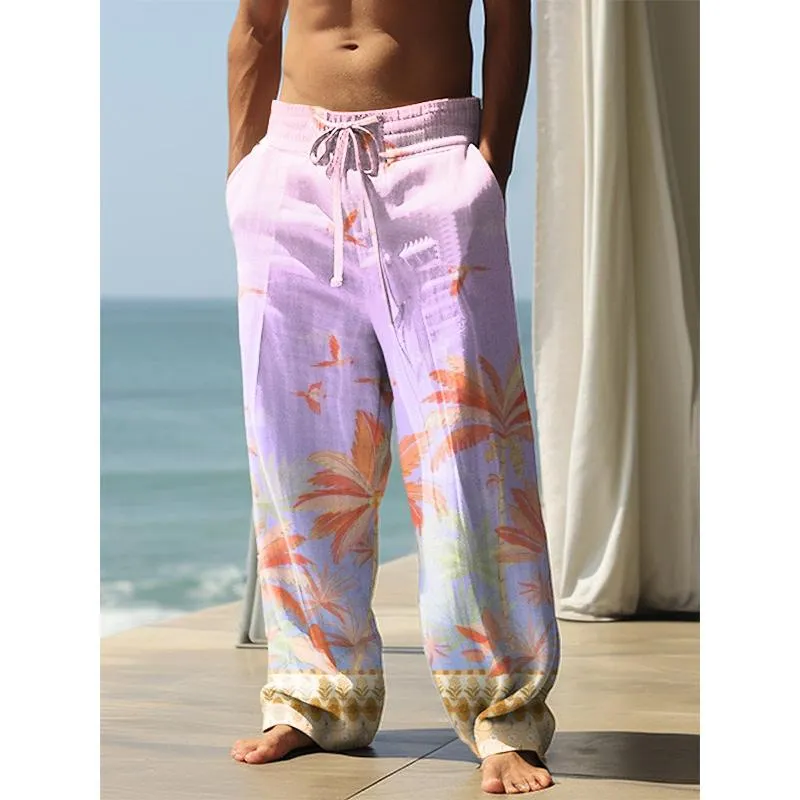 MEN'S CASUAL SIMPLE PRINTED TROUSERS 03672927YM