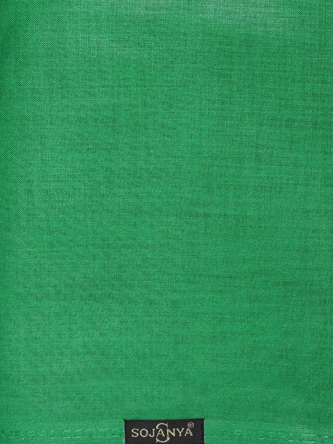 Men's Cotton Unstitched Shirt Fabric Green 2 Metres - Sojanya