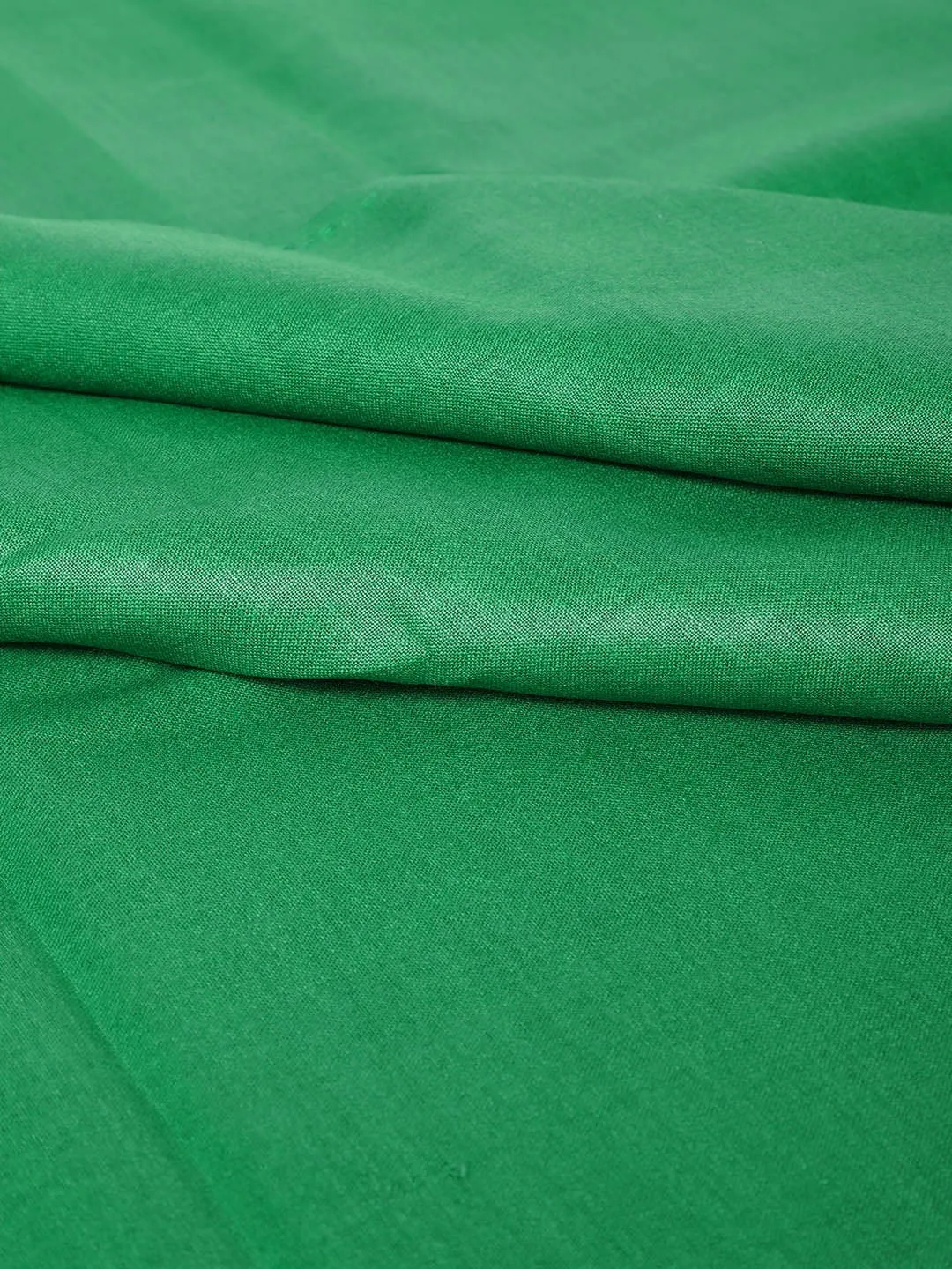 Men's Cotton Unstitched Shirt Fabric Green 2 Metres - Sojanya