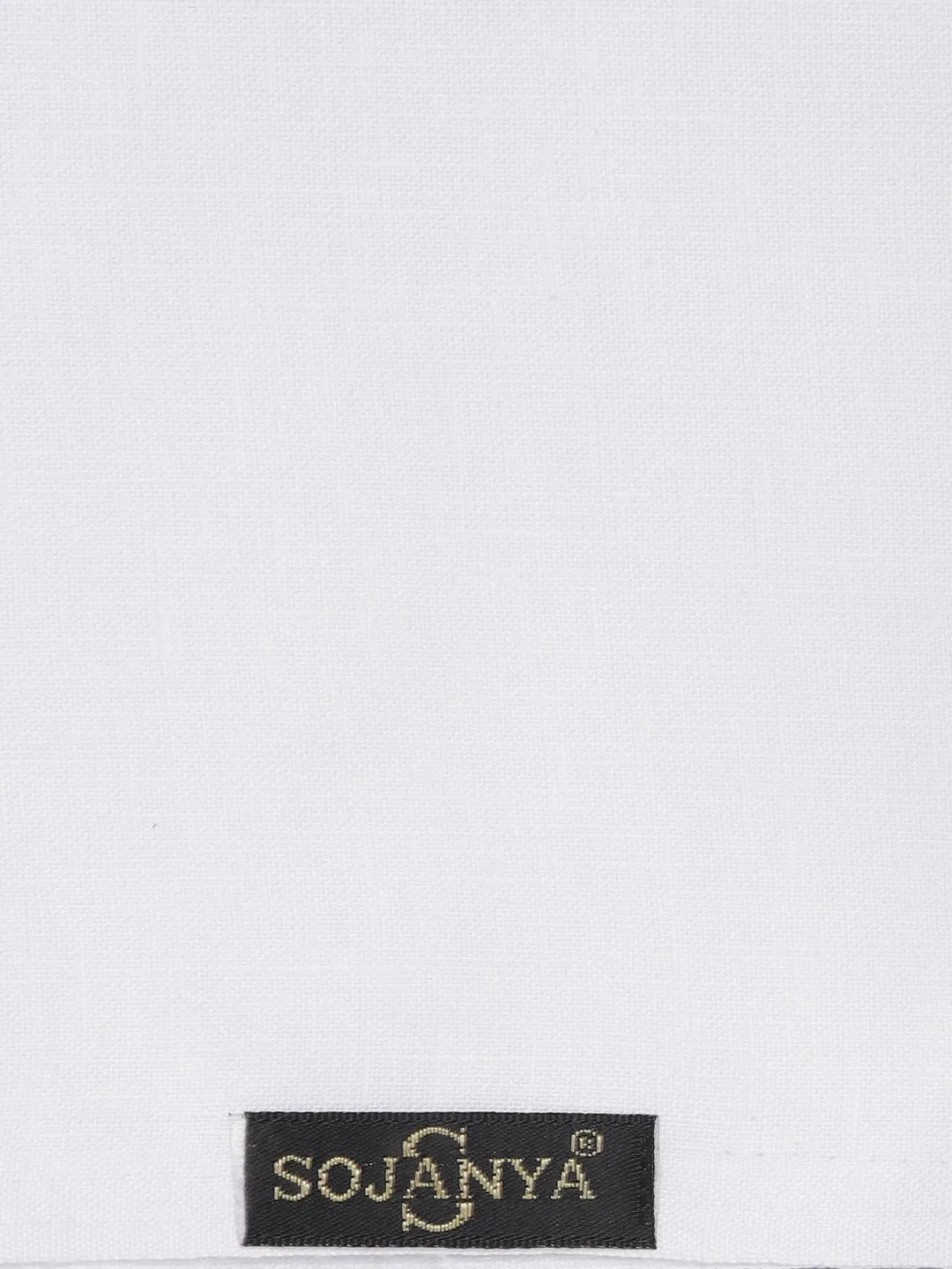 Men's Cotton Unstitched Shirt Fabric White 2 Metres - Sojanya