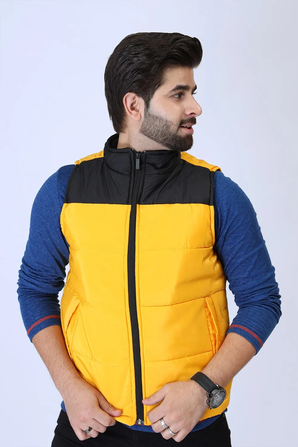 Men's Panelled Sleeveless Jacket